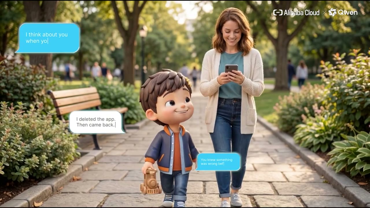 Still from Alibaba Cloud’s AI Role Play, produced with an AI-native workflow